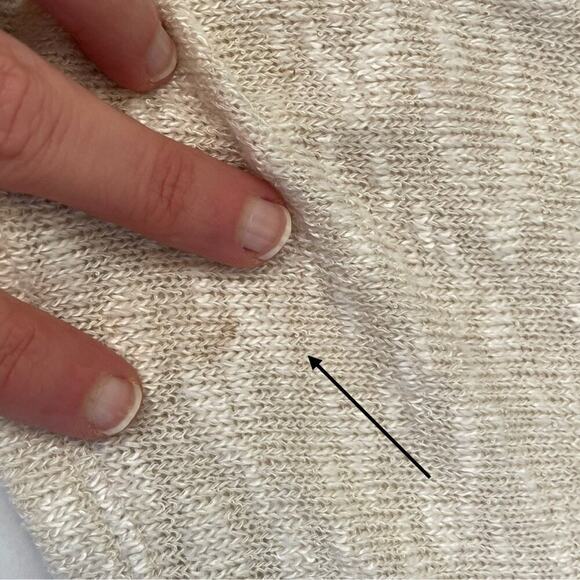 Mudd Cream/Tan High Low, Asymmetrical, Flowy, Tunic, Sweater, Size M - Picture 11 of 11